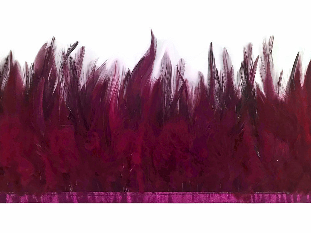 1 Yard - Magenta Rooster Neck Hackle Saddle Feather Wholesale Trim