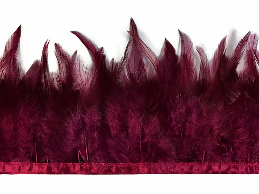 1 Yard - Magenta Rooster Neck Hackle Saddle Feather Wholesale Trim