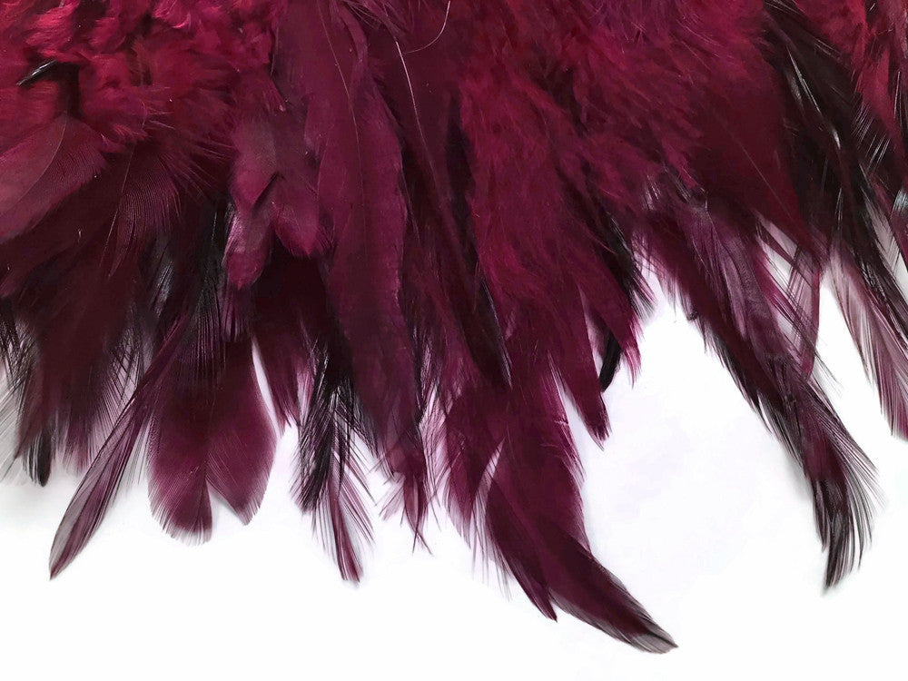 1 Yard - Magenta Rooster Neck Hackle Saddle Feather Wholesale Trim