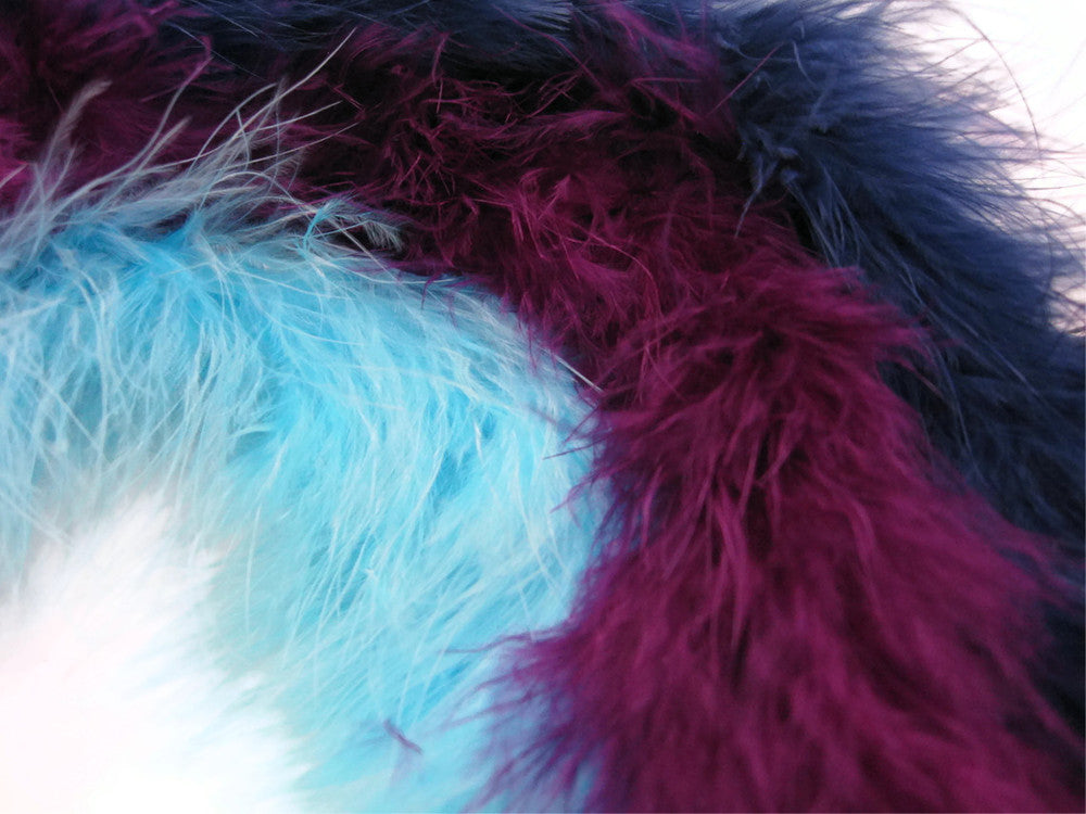 2 Yards - Navy Blue Turkey Medium Weight Marabou Feather Boa 25 Gram