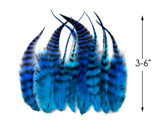 12 Pieces - Mermaid Blendz Short Whiting Farm Rooster Hair Extension Feathers