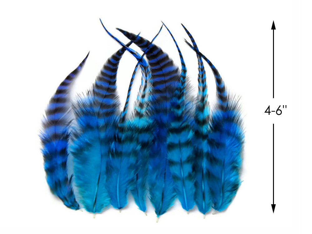 12 Pieces - Mermaid Blendz Short Whiting Farm Rooster Hair Extension Feathers 