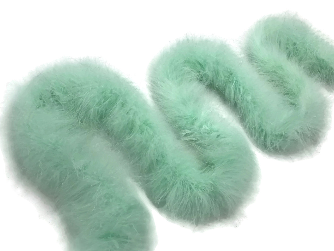 2 Yards - Fresh Mint Turkey Medium Weight Marabou Feather Boa 25 Gram