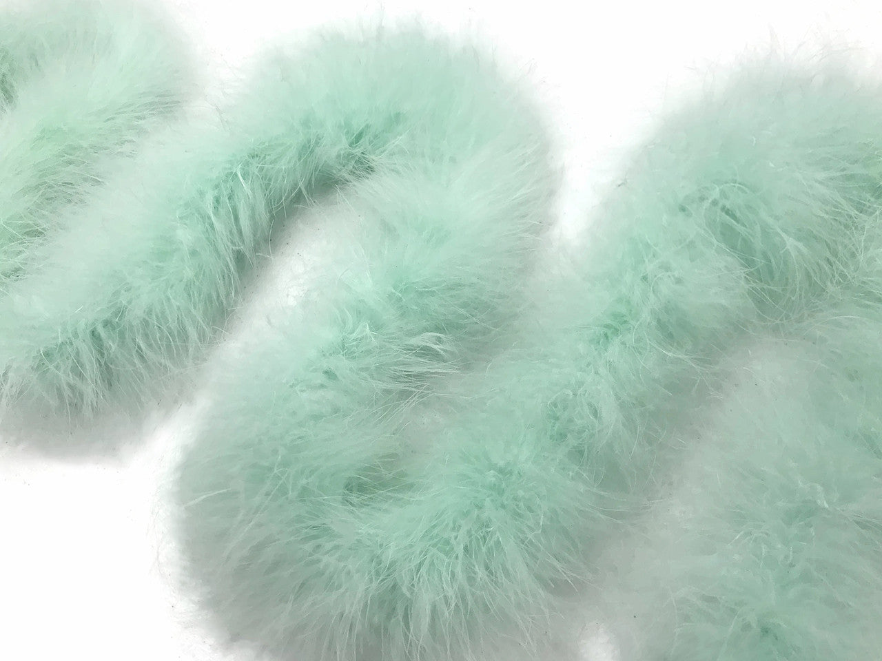 2 Yards - Fresh Mint Turkey Medium Weight Marabou Feather Boa 25 Gram