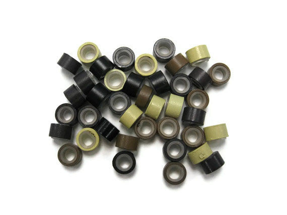 40 Pcs - Mix Silicone Micro Ring Beads For Feather Hair Extensions