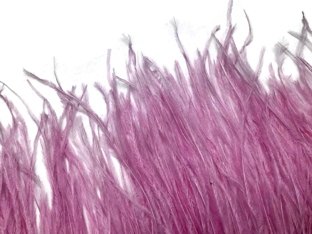 6 Inch Strip - Mauve Purple Ostrich Fringe Trim Feather