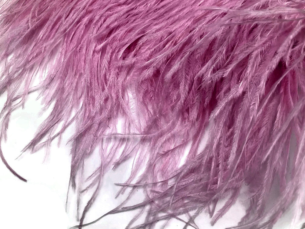 6 Inch Strip - Mauve Purple Ostrich Fringe Trim Feather