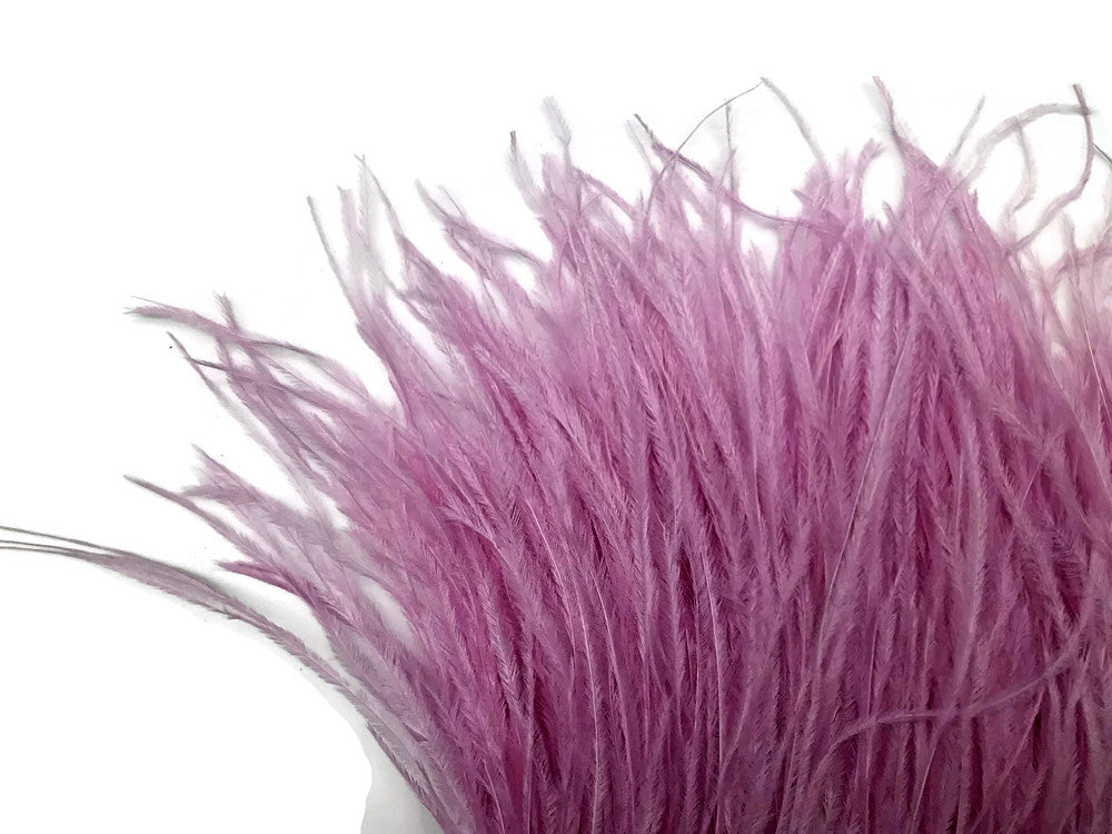 6 Inch Strip - Mauve Purple Ostrich Fringe Trim Feather