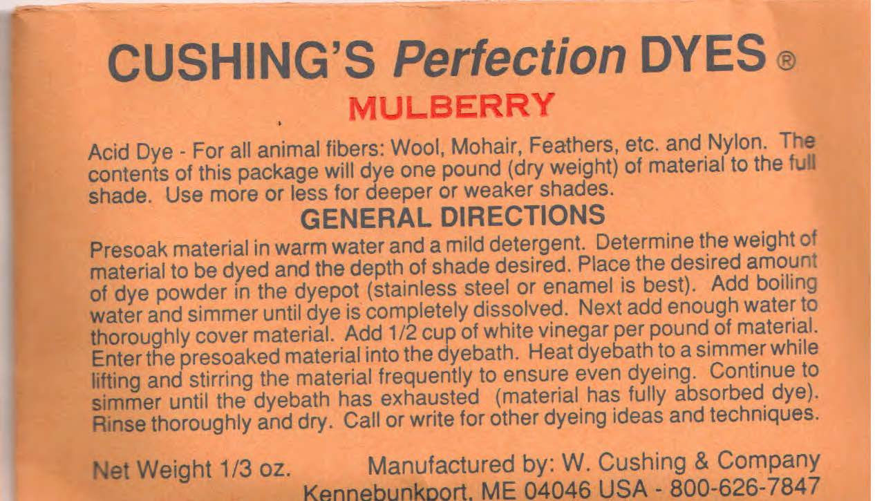 Mulberry Cushing Acid Dye