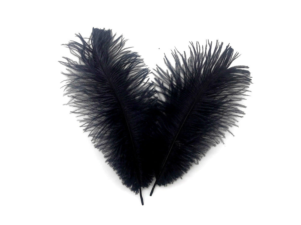 10 Pieces - 6-8" Dark Navy Ostrich Dyed Drabs Body Feathers