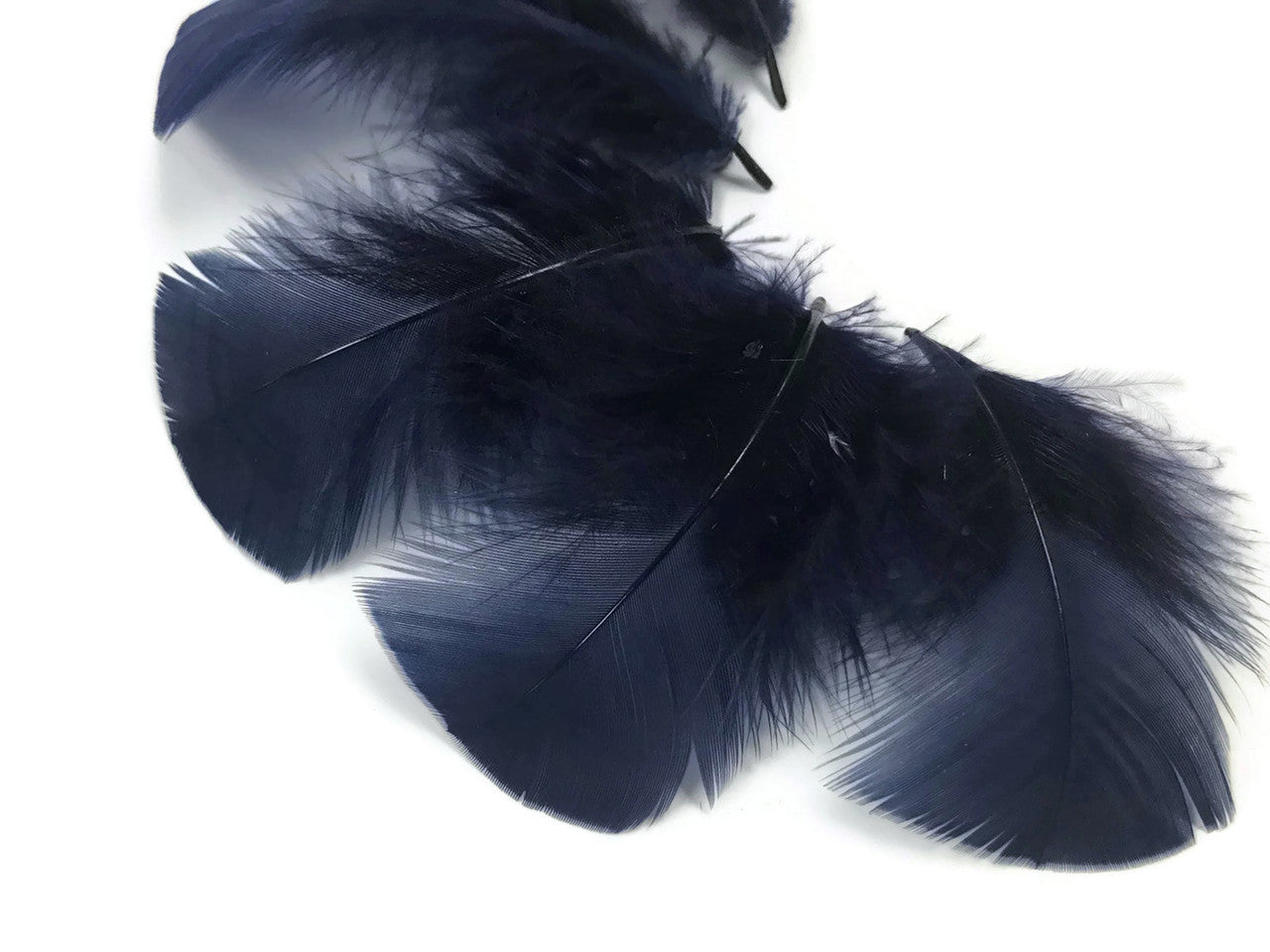 1 Pack - Navy Blue Dyed Turkey T-Base triangle Body Plumage Feathers 0.50 Oz.