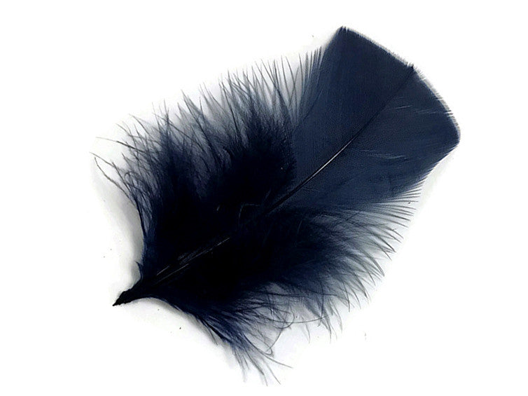 1 Pack - Navy Blue Dyed Turkey T-Base triangle Body Plumage Feathers 0.50 Oz.