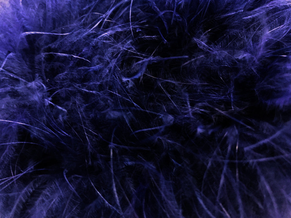 2 Yards - Navy Blue Turkey Medium Weight Marabou Feather Boa 25 Gram