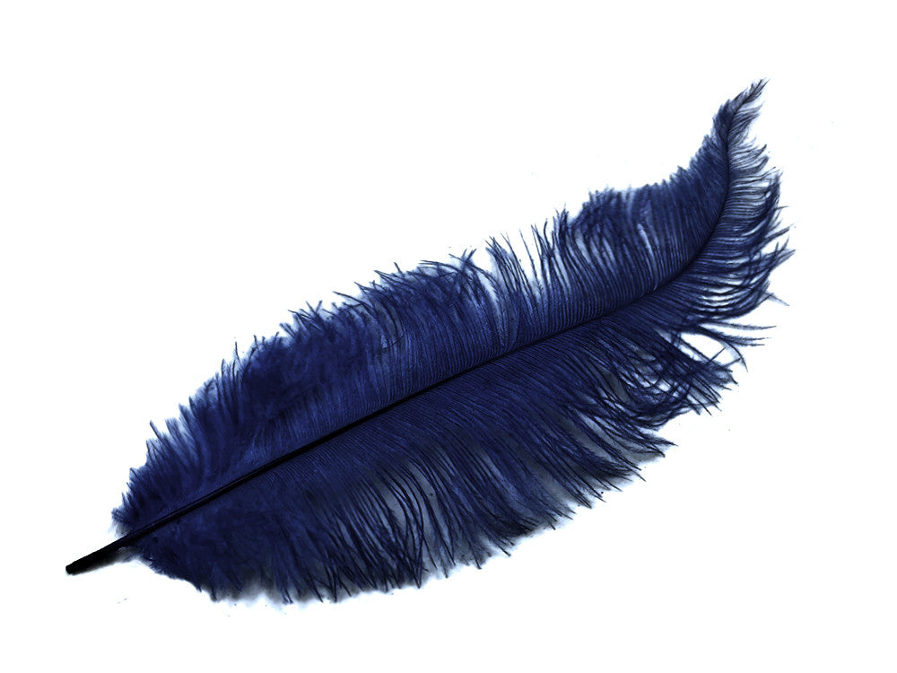 1/2 Lb - Navy Blue Mini Spads Ostrich Wholesale Chick Body Feathers (Bulk)