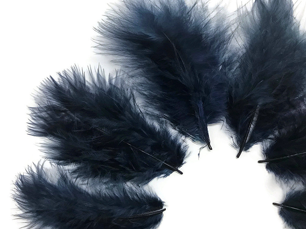 1 Pack - Navy Blue Turkey Marabou Short Down Fluff Loose Feathers 0.10 Oz.