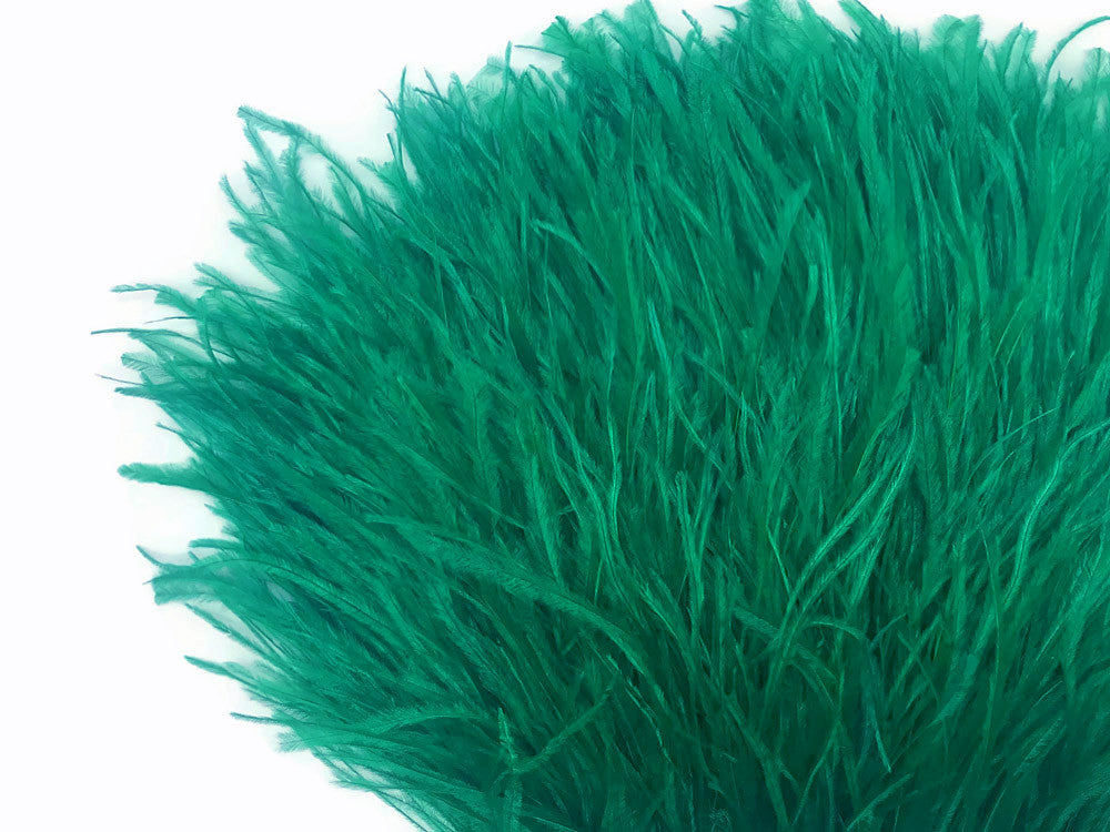 6 Inch Strip - Ocean Green Ostrich Fringe Trim Feather