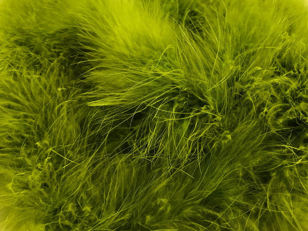 2 Yards - Moss Green Turkey Medium Weight Marabou Feather Boa 25 Gram