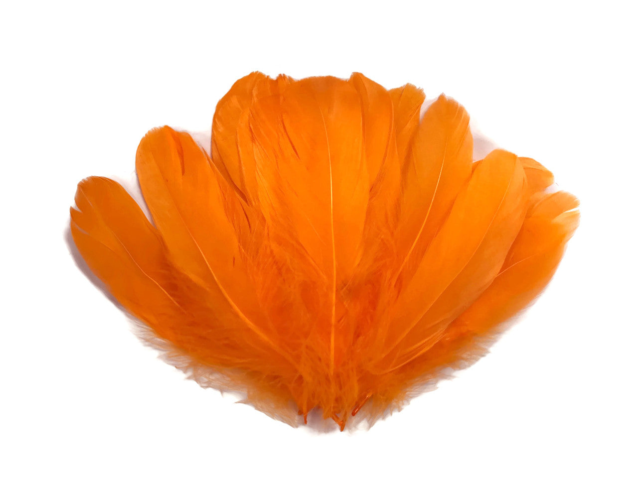 1 Pack - Orange Goose Nagoire Loose Feather - 0.25 Oz.