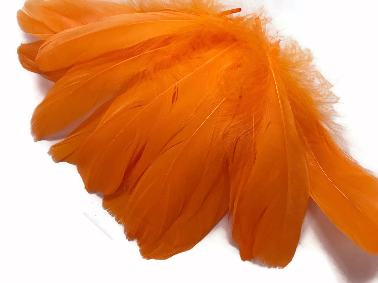 1/4 Lb - Orange Goose Nagoire Wholesale Feathers (Bulk)