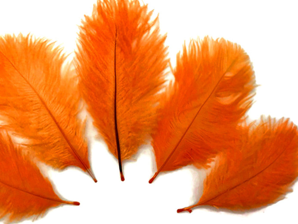 1 Pack - Orange Ostrich Small Confetti Feathers 0.3 Oz