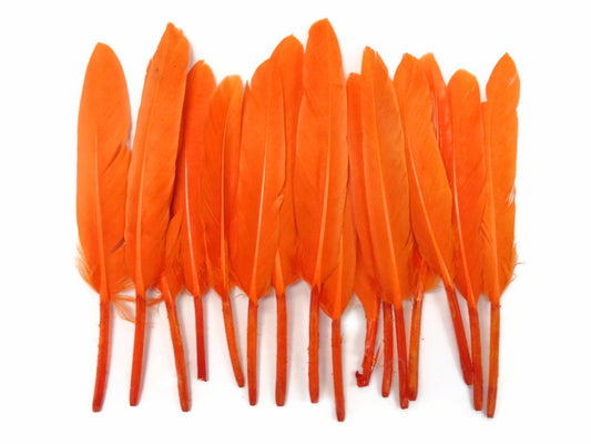 1 Pack - Orange Dyed Duck Cochettes Loose Wing Quill Feather 0.30 Oz.