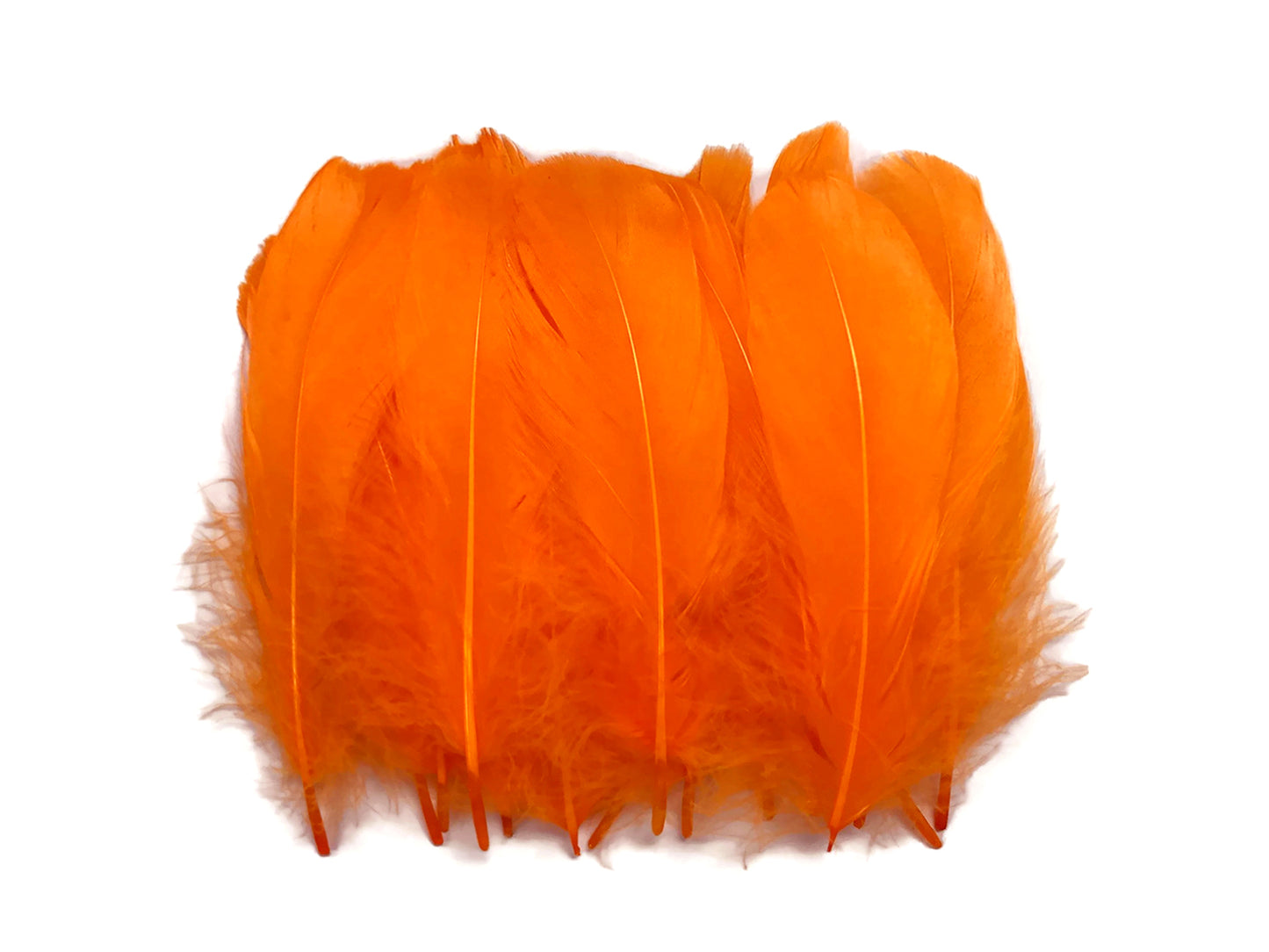 1/4 lbs. - Orange Goose Nagoire Wholesale Feathers (Bulk)