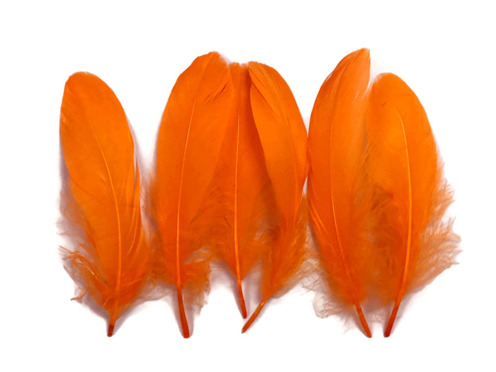 1/4 lbs. - Orange Goose Nagoire Wholesale Feathers (Bulk)