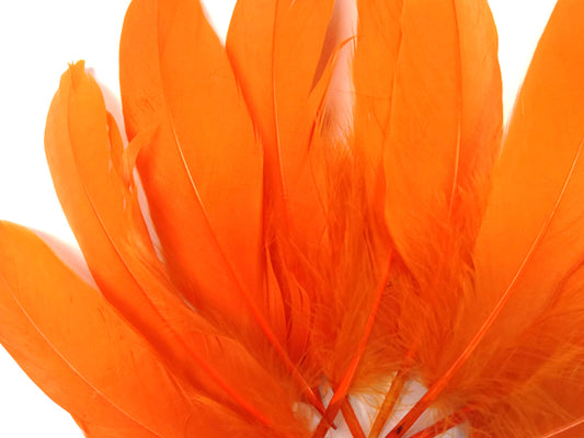 1/4 lbs. - Orange Goose Satinettes Pallet Soft Wing Quill Wholesale Feathers (Bulk)