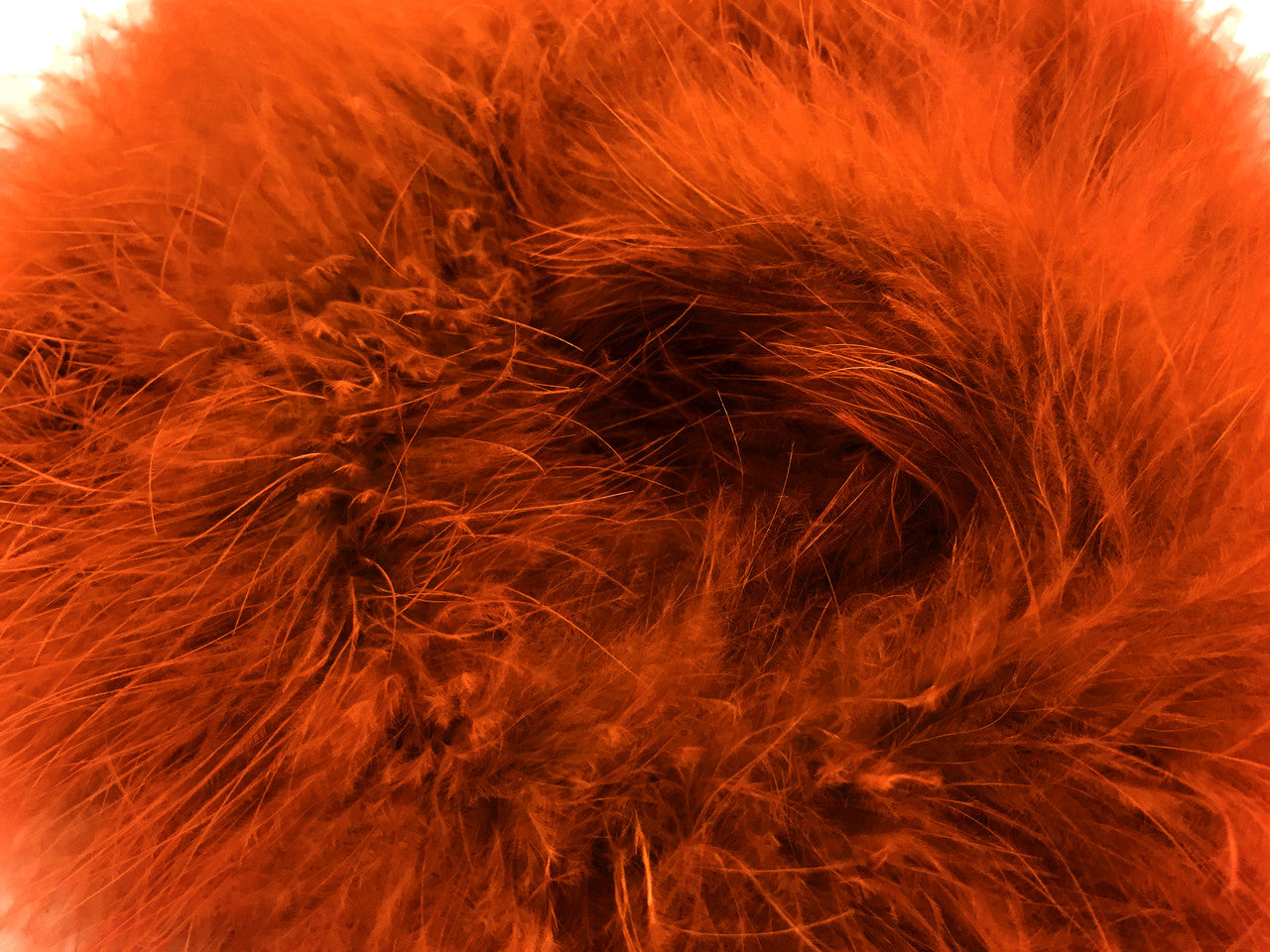 2 Yards - Orange Turkey Medium Weight Marabou Feather Boa 25 Gram