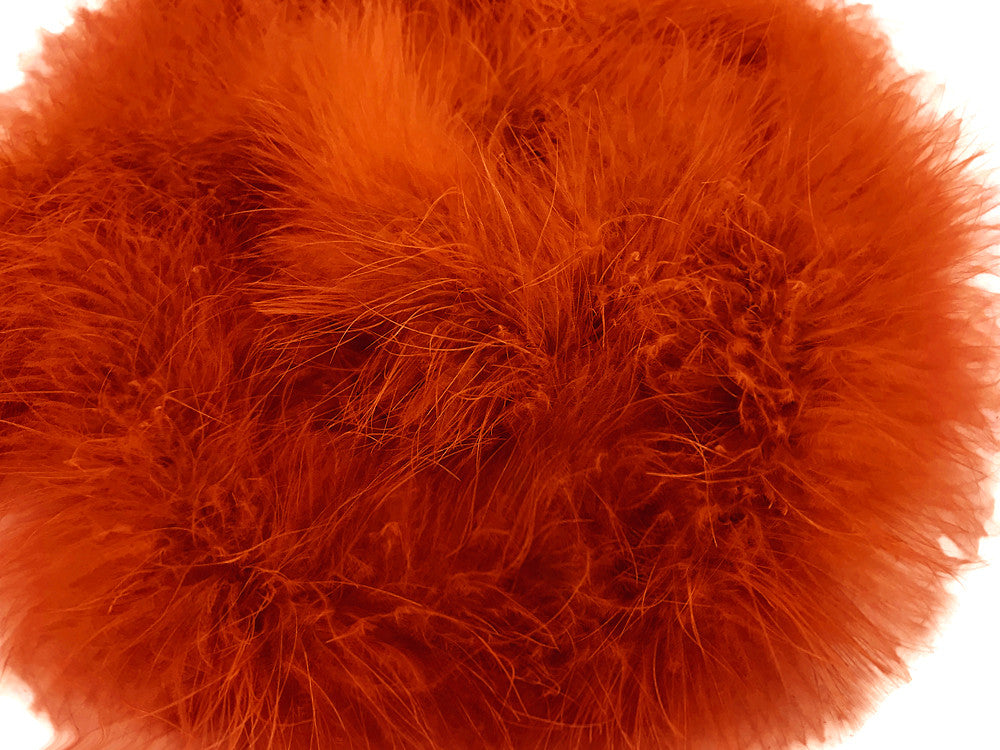 2 Yards - Orange Turkey Medium Weight Marabou Feather Boa 25 Gram