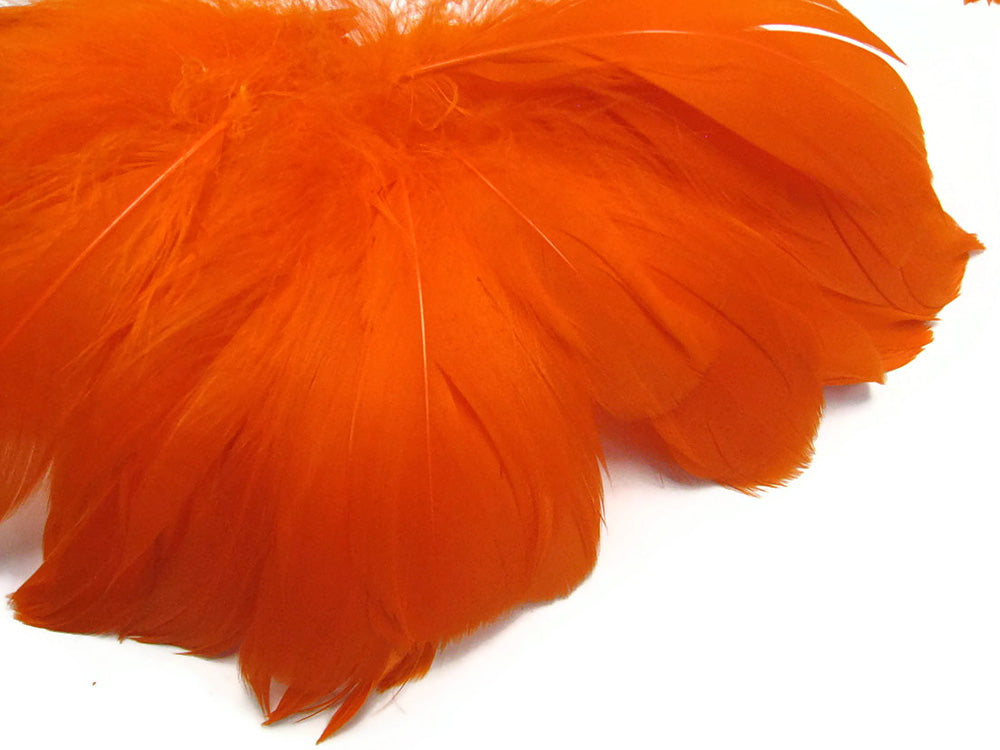 1/4 lbs. - Orange Goose Nagoire Wholesale Feathers (Bulk)