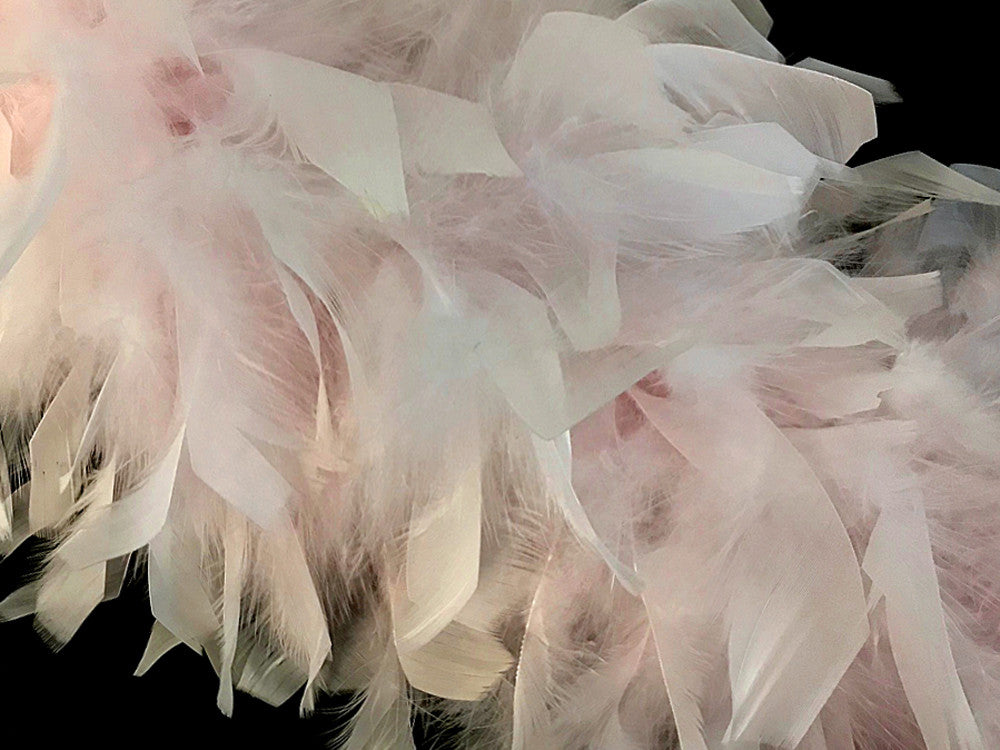 2 Yards - Pale Pink Heavy Weight Chandelle Feather Boa | 80 Gram