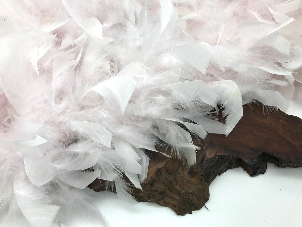 2 Yards - Pale Pink Heavy Weight Chandelle Feather Boa | 80 Gram