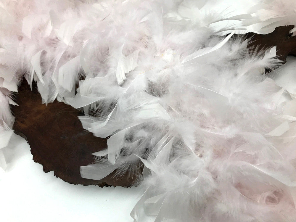 2 Yards - Pale Pink Heavy Weight Chandelle Feather Boa | 80 Gram