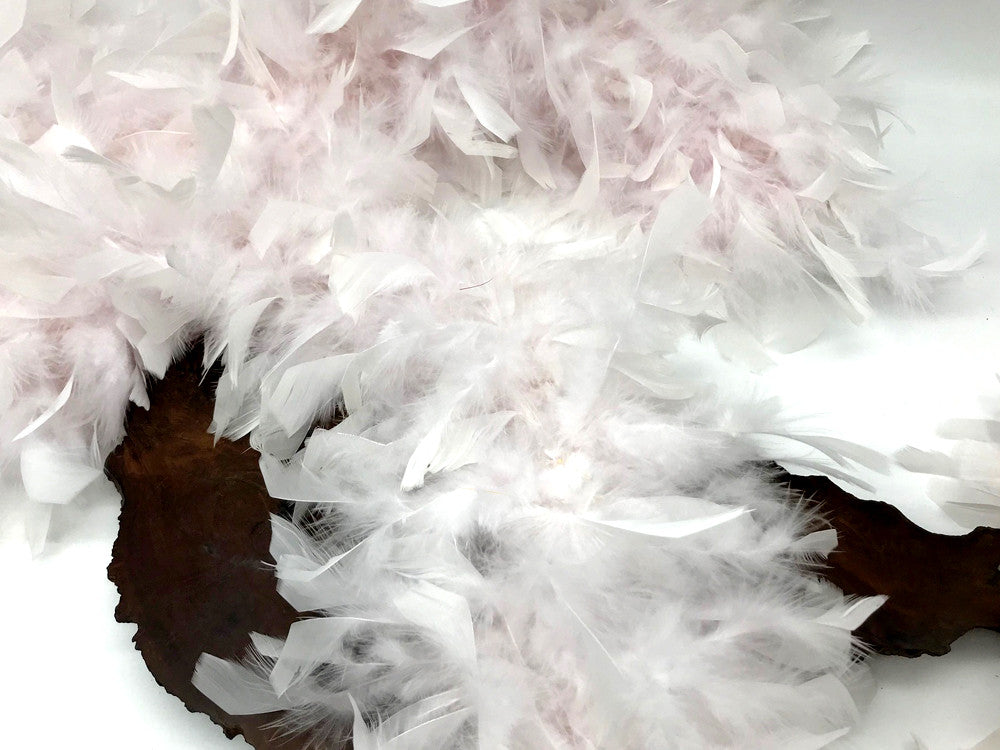 2 Yards - Pale Pink Heavy Weight Chandelle Feather Boa | 80 Gram