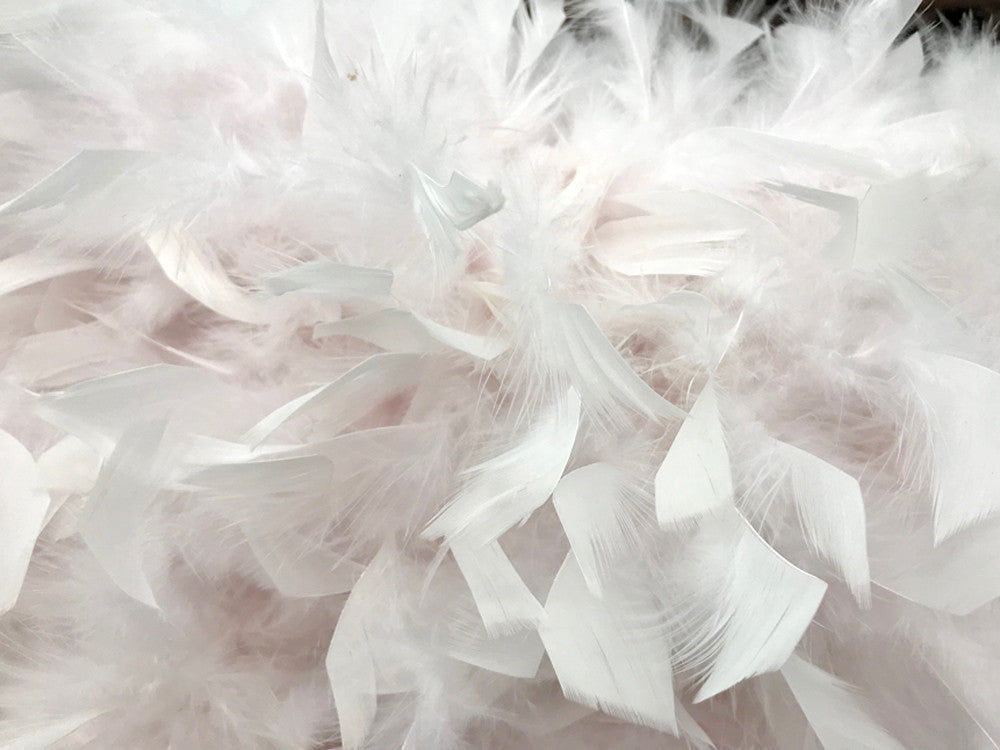 2 Yards - Pale Pink Heavy Weight Chandelle Feather Boa | 80 Gram