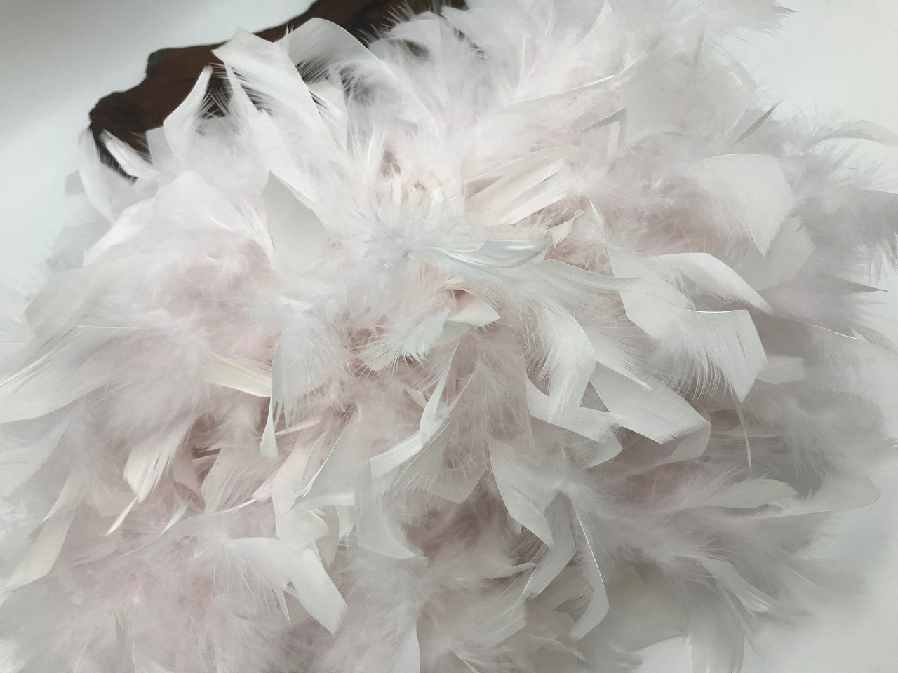 2 Yards - Pale Pink Heavy Weight Chandelle Feather Boa | 80 Gram