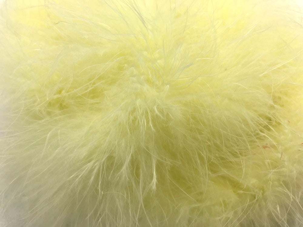 2 Yards - Pale Yellow Turkey Medium Weight Marabou Feather Boa 25 Gram