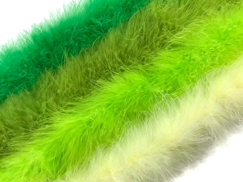 2 Yards - Lime Green Turkey Medium Weight Marabou Feather Boa 25 Gram