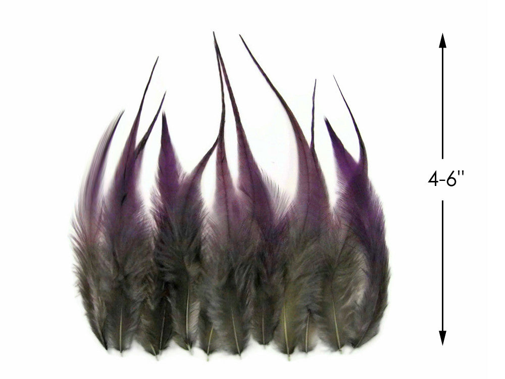 1 Dozen - Pandora Blendz Short Whiting Farm Rooster Saddle Hair Extension Feathers 