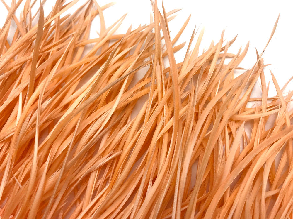 1 Yard - Peach Goose Biots Stripped Wing Wholesale Feather Trim