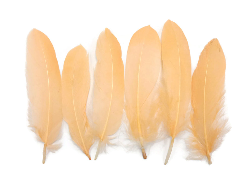 1/4 lbs. - Peach Goose Satinettes Pallet Soft Wing Quill Wholesale Feathers (Bulk)