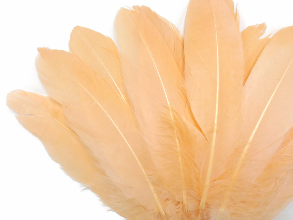 1/4 lbs. - Peach Goose Satinettes Pallet Soft Wing Quill Wholesale Feathers (Bulk)