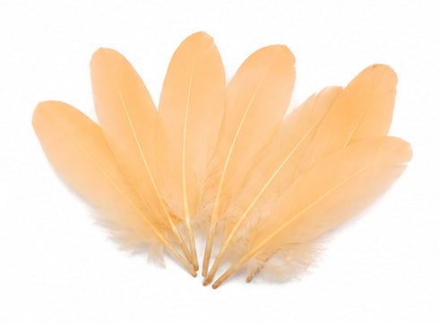 1/4 lbs. - Peach Goose Satinettes Pallet Soft Wing Quill Wholesale Feathers (Bulk)