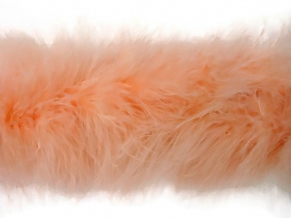 2 Yards - Peach Turkey Medium Weight Marabou Feather Boa 25 Gram