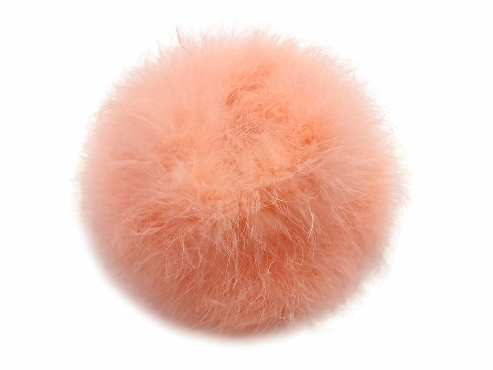 2 Yards - Peach Turkey Medium Weight Marabou Feather Boa 25 Gram