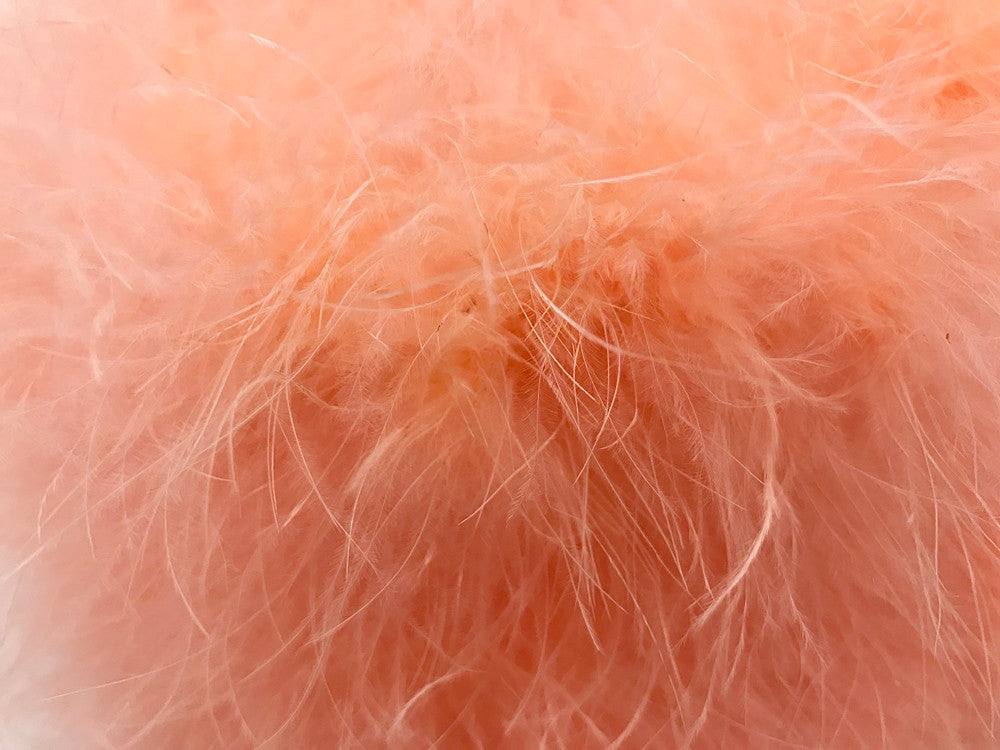 2 Yards - Peach Turkey Medium Weight Marabou Feather Boa 25 Gram