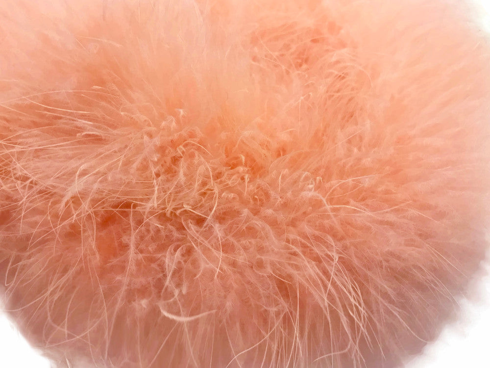 2 Yards - Peach Turkey Medium Weight Marabou Feather Boa 25 Gram