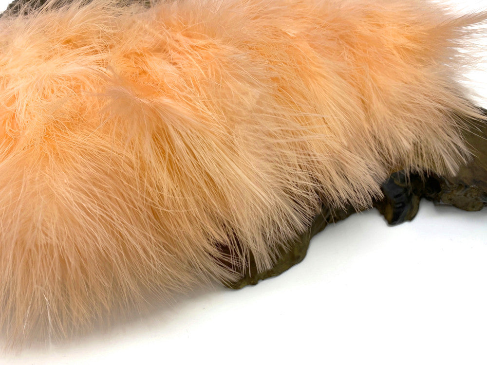 1 Yard - Apricot Marabou Turkey Fluff Feather Fringe Trim