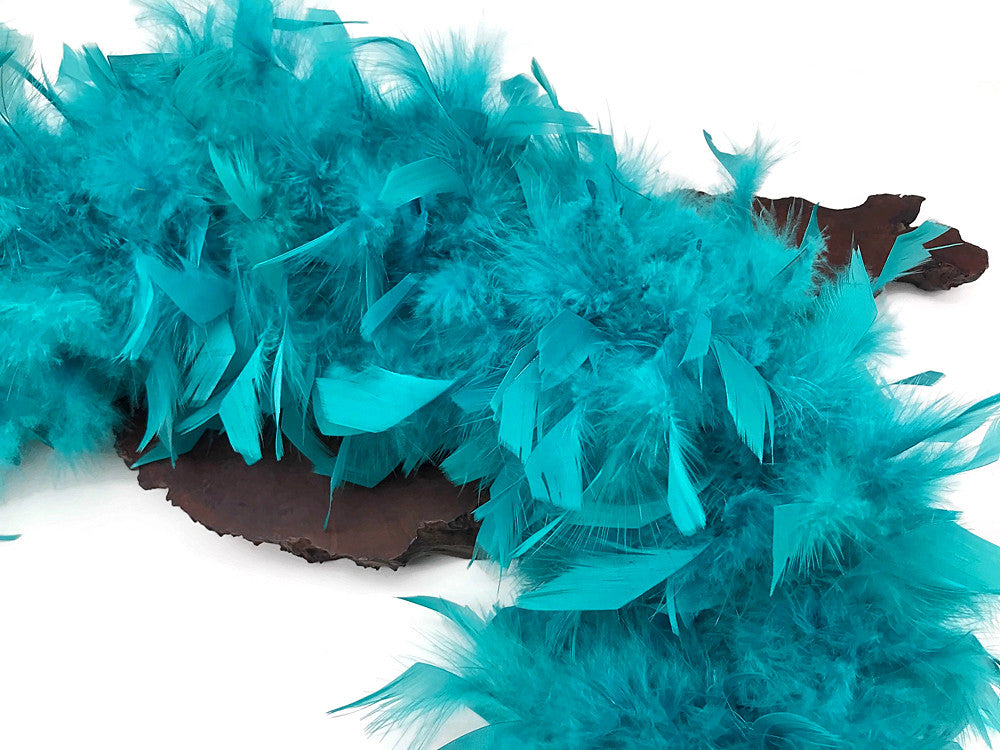 2 Yards - Peacock Green Heavy Weight Chandelle Feather Boa | 80 Gram